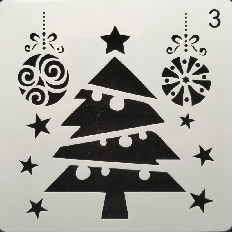 

13*13 Christmas tree Layering Stencils for Diy scrapbook/photo album Decorative Embossing coloring,painting stencil,home decor