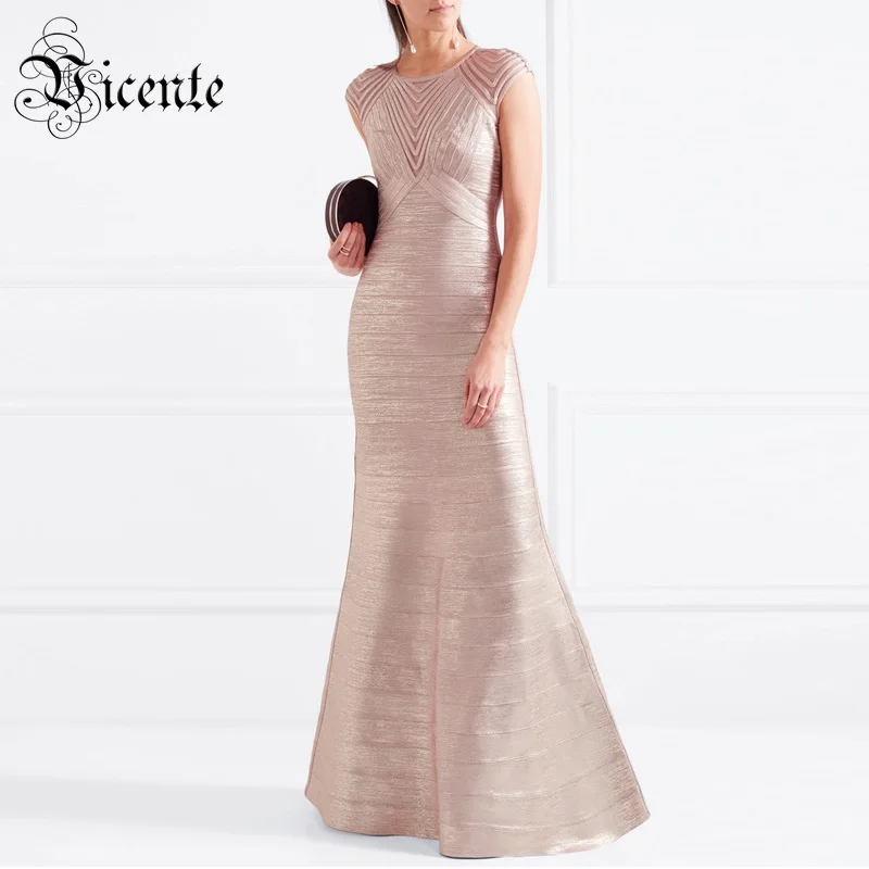 

Vicente All Free Shipping HOT 2019 New Chic Oil Print Maxi Long Dress Sexy Backless Wholesale Celebrity Party Bandage Dress Gown