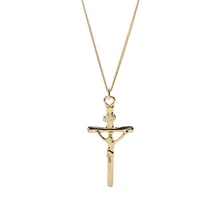 Leven Fancy ювелирные изделия из стерлингового серебра 925 пробы 18 К золото женский перстень из нержавеющей стали Ожерелье Подвеска Крест для женщин мужчин Рождественский подарок