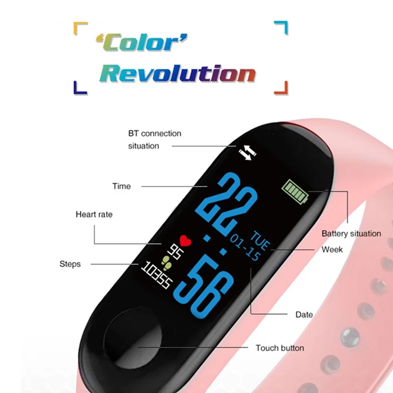 Smart Sports Watch Women Smart Watch Men Heart Rate Blood Pressure Monitor Fitness Tracker Pedometer
