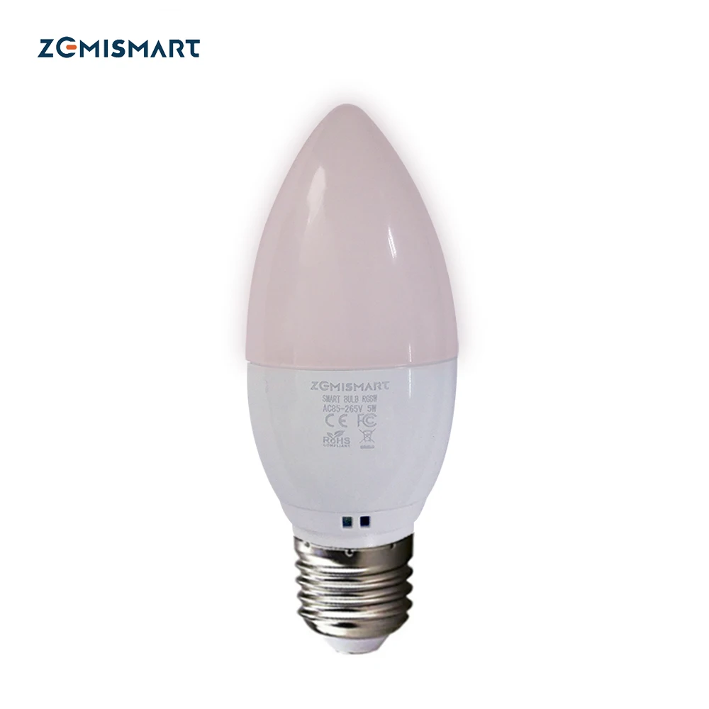 

Dimmable E27 WiFi RGB Led Bulb Candle Light Voice Control by Alexa Echo Google Home 2.4G WiFi Control by TUYA APP