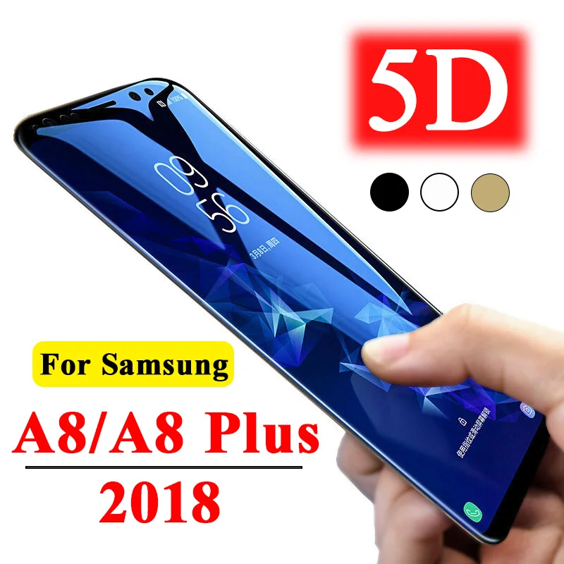 

5D For samsung galaxy a8 2018 glass screen protector on safety a 8 plus protective tempered glas 8a a8plus gelaksi samsong film