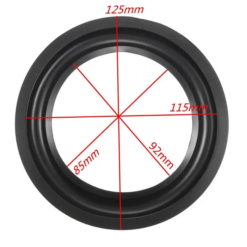 LEORY 1 шт. 5 дюймов мягкий окружает Рог кольцо Ремонтный комплект громкий динамик черный резиновый пылезащитный кольцо