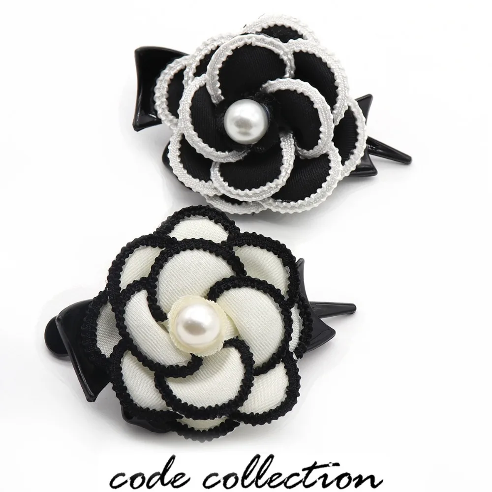 

Fashion Large Size Flower Haripins Camellia Pearl Multi-layer Crocodile Clip For Women Girl Party Hairgrips Accessories