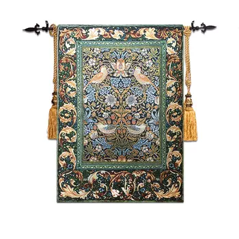 

58*88cm William Morris Works Thrush Birds Wall Tapestry Wall Hanging Belgium Art Moroccan Decor Tapestry Fabric Tapestries tapiz