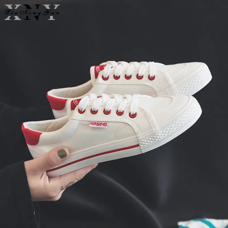 

Canvas Fashion Shoes Woman 2019 Spring New Fashion Candy Color Women Casual Shoes Flats Canvas Women Casual Solid Shoes Sneakers