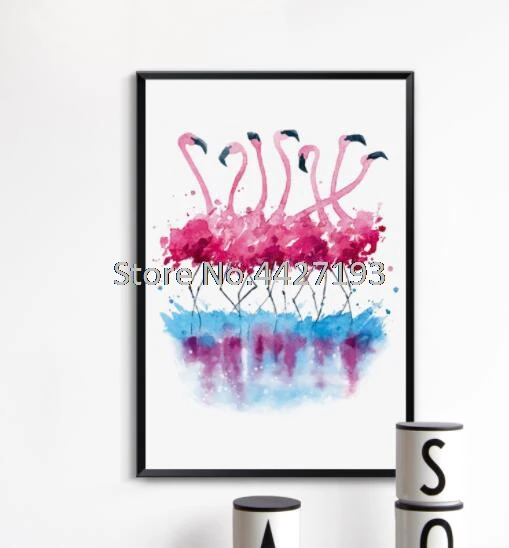 

Watercolor Flamingos Diy Diamond Painting Cross Stitch 5D Diamond Mosaic Diamond Embroidery 5D full Resin Rhinestone Paintings