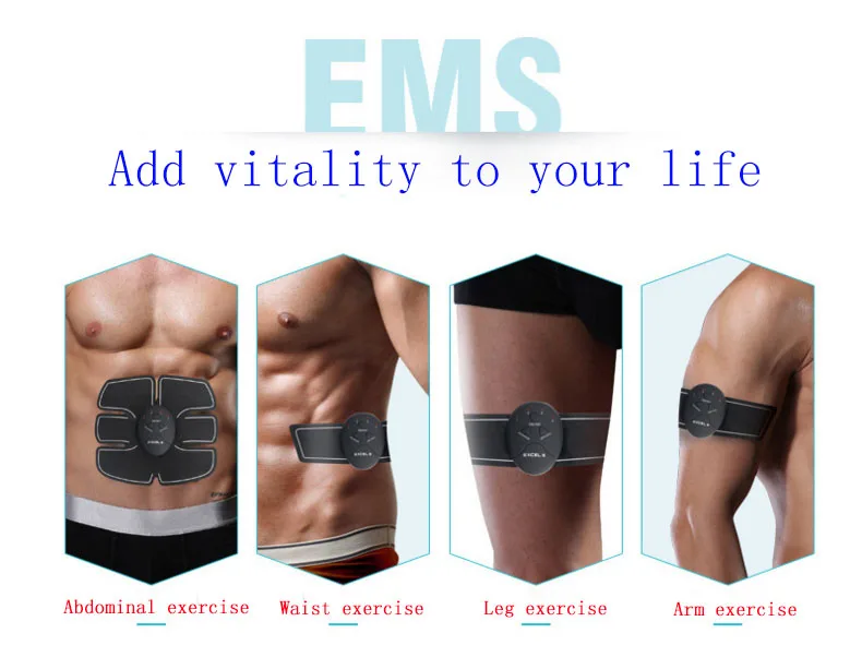 Электростимуляция EMS, беспроводной стимулятор мышц, фитнес-Тренировка живота, электрический прибор для похудения и увеличения груди