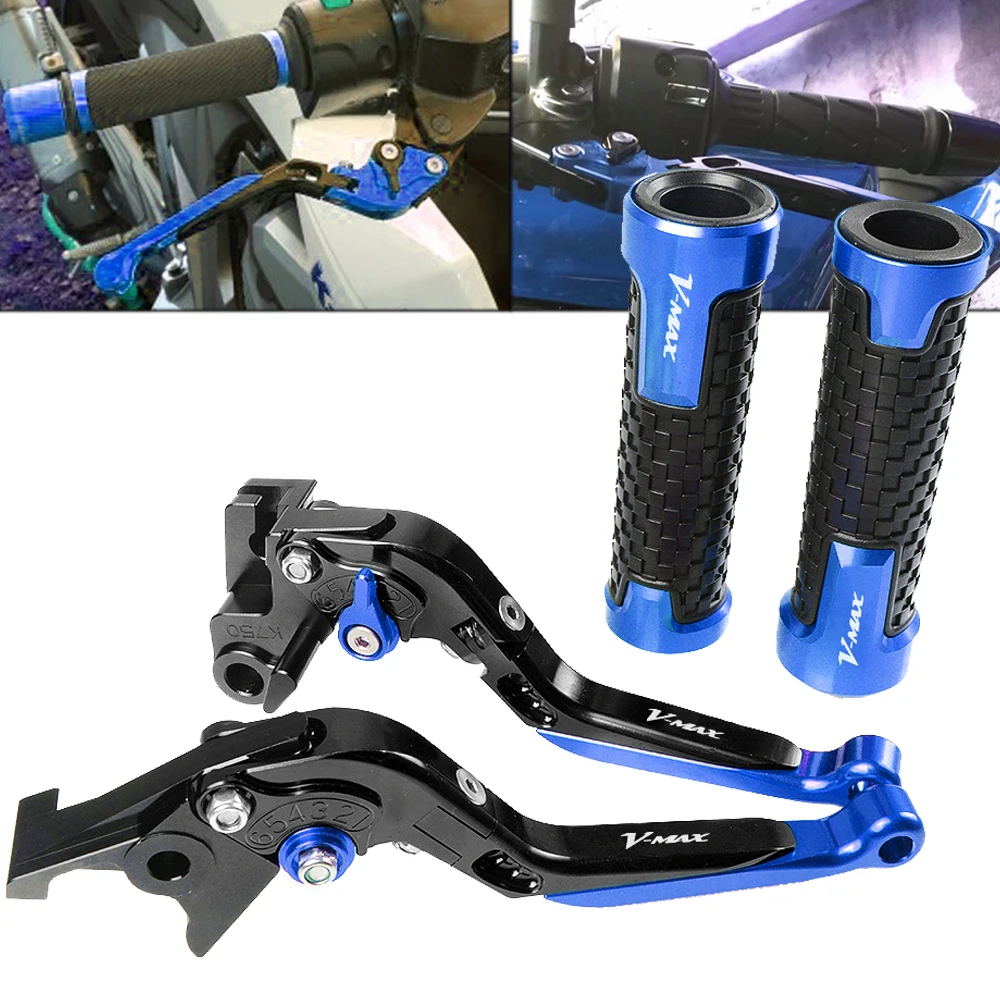 

Motorcycle CNC Pivot Foldable Brake Clutch Lever handle hand grips set For YAMAHA V-MAX V MAX 2009-2016 2010 2011 2012 2013 2014