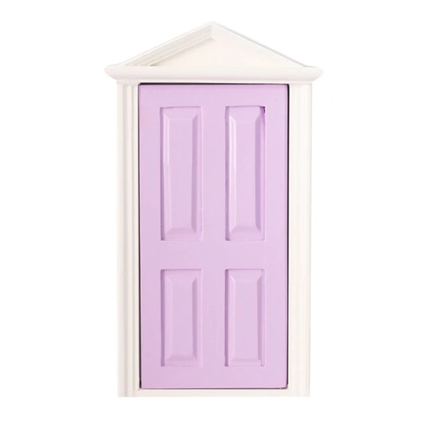 1:12 Масштаб деревянная Фея Steepletop дверь кукольный домик Миниатюрный аксессуар синий - Цвет: A4