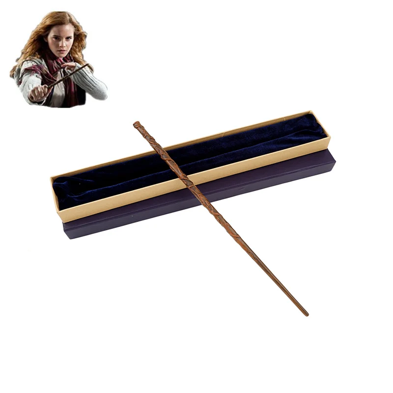Nouvelle baguette magique Hermione Granger en métal/baguette magique Harri Potter/emballage de boîte-cadeau de haute qualité