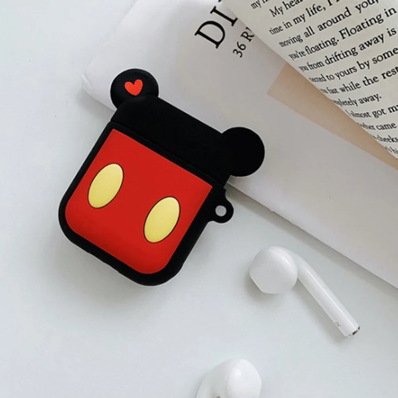 3D Cute Disney Earphone Case headset Cover For Apple Airpods Charging Case lovely girl earphones cartoon box for airpod case