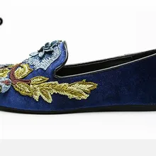 Новинка; Брендовая женская обувь; коллекция года; повседневная обувь на плоской подошве с вышивкой; женская обувь с острым носком; chaussures femme mary jane