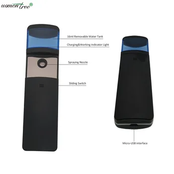 

Skin Moisturizing Eyelash Extensions Nano Mister Sprayer Mini Handy Mist Spray USB Chargeable Face Steamer Machine