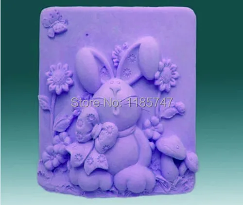 

Animal Silicone Soap Mould 3D Rabbit DIY Silicone Mold for Soap Decorating Crafts Molds