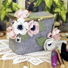 DIY Цветочный туалетный чехол ручной работы для шитья женская коробка для хранения косметики для Confidante свадебные подарки Войлок DIY Материал посылка