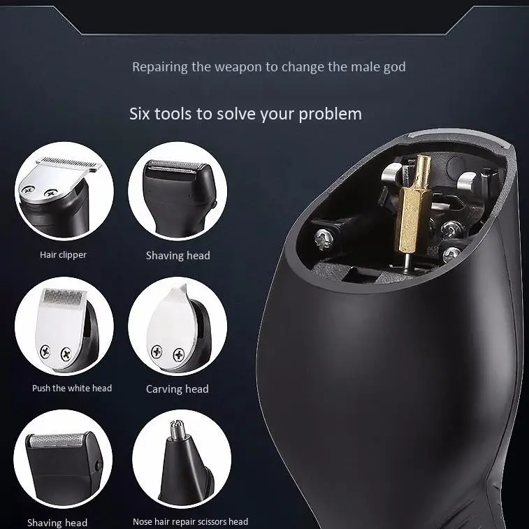Kemei Km5031 11в1 профессиональная электрическая машинка для стрижки волос триммер Стрижка бритва борода бритва Инструменты для укладки перезаряжаемый нос тримм