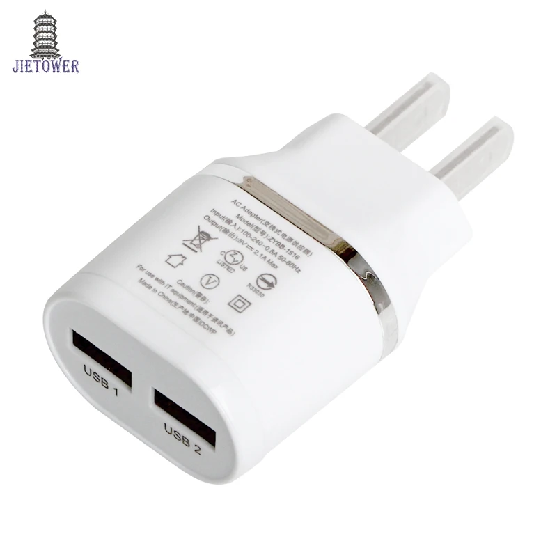 Чайник Стиль 2USB ЕС США зарядное устройство для путешествий зарядное устройство для мобильного телефона 5 в 2A адаптер IC смартфон мобильный телефон для iphone 100 шт/партия