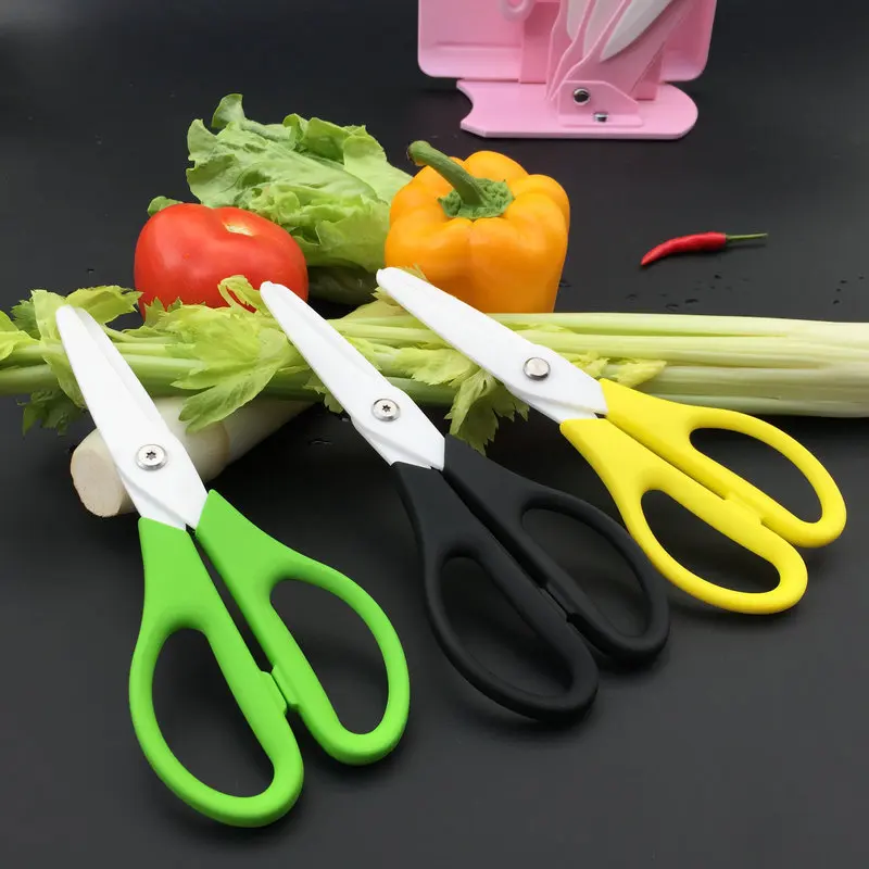 

Brand New Ceramic Kitchen Scissors Durable Anti-rust Anti-dust Healthy Kitchen Scissors Safty Cutting Tool