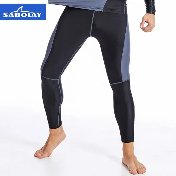 Sabolay рубашка для плавания для мужчин rhguard lycra surf uv с длинным рукавом для плавания рубашка купальники для мужчин с длинным рукавом |-f-| брюки одежда для серфинга - Цвет: Черный