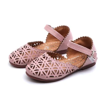 

2018 New Spring Summer Princess shoes for girls PU sandals pink white blue girls fashion shoes 21-30 size