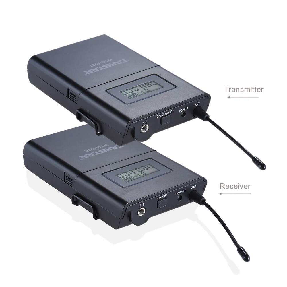 TAKSTAR WTG-500R UHF беспроводной приемник акустической передачи 100 м эффективный диапазон 6 выбираемых каналов ЖК-дисплей