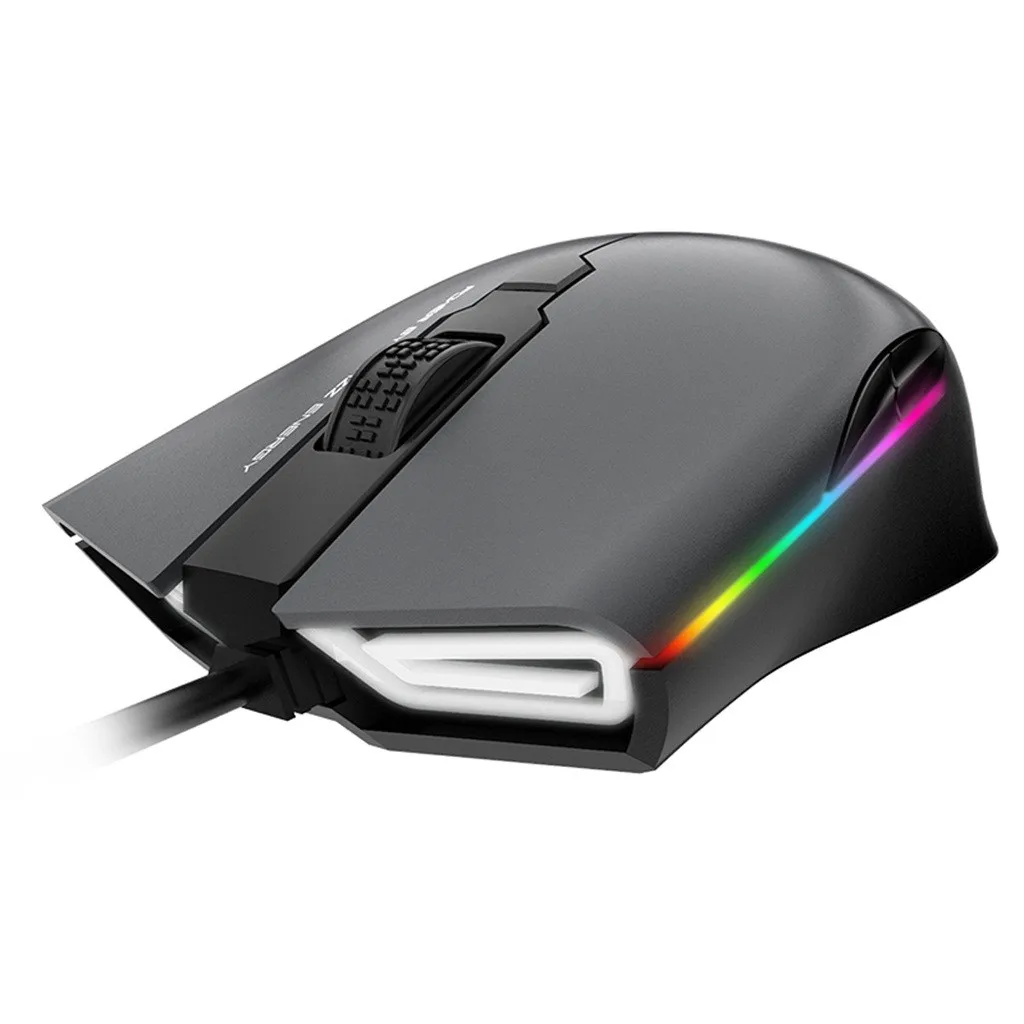 Игровая мышь VOBERRY Ajazz AJ903 с Цветной подсветкой 16 000 dpi, используемая в FPS плеере, профессиональная игровая дизайнерская мышь - Цвет: BK