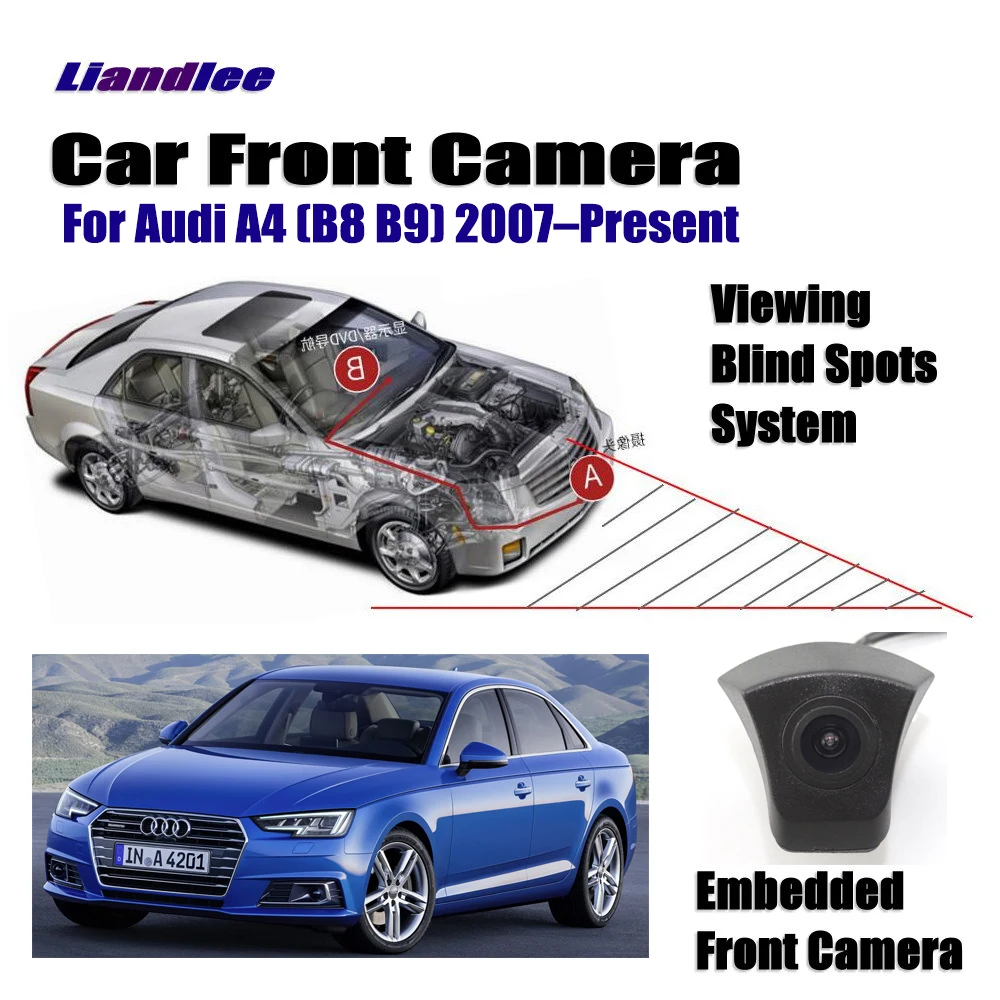 Liandlee автомобиль вид спереди Камера для Audi A4 (B8 B9) 2007-подарок 2018 2017/4,3 "ЖК-дисплей Экран Monitor/прикуривателя переключатель