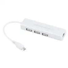 Micro USB к сети LAN Ethernet RJ45 адаптер с 3 портами USB 2,0 концентратор адаптер совместим с интерфейсом Micro USB версии# YL