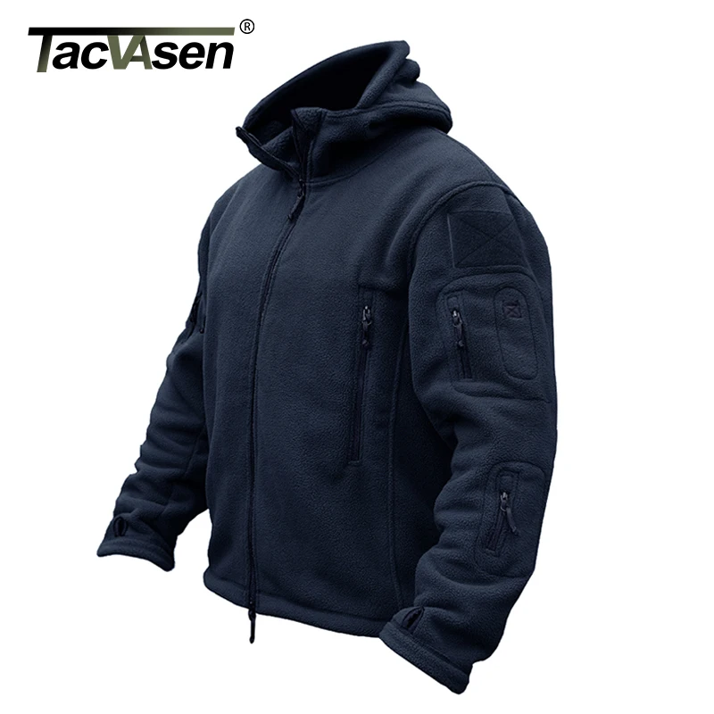 TACVASEN 3XL Winter Military Fleece Jacket Warm Men Tactical Jacket