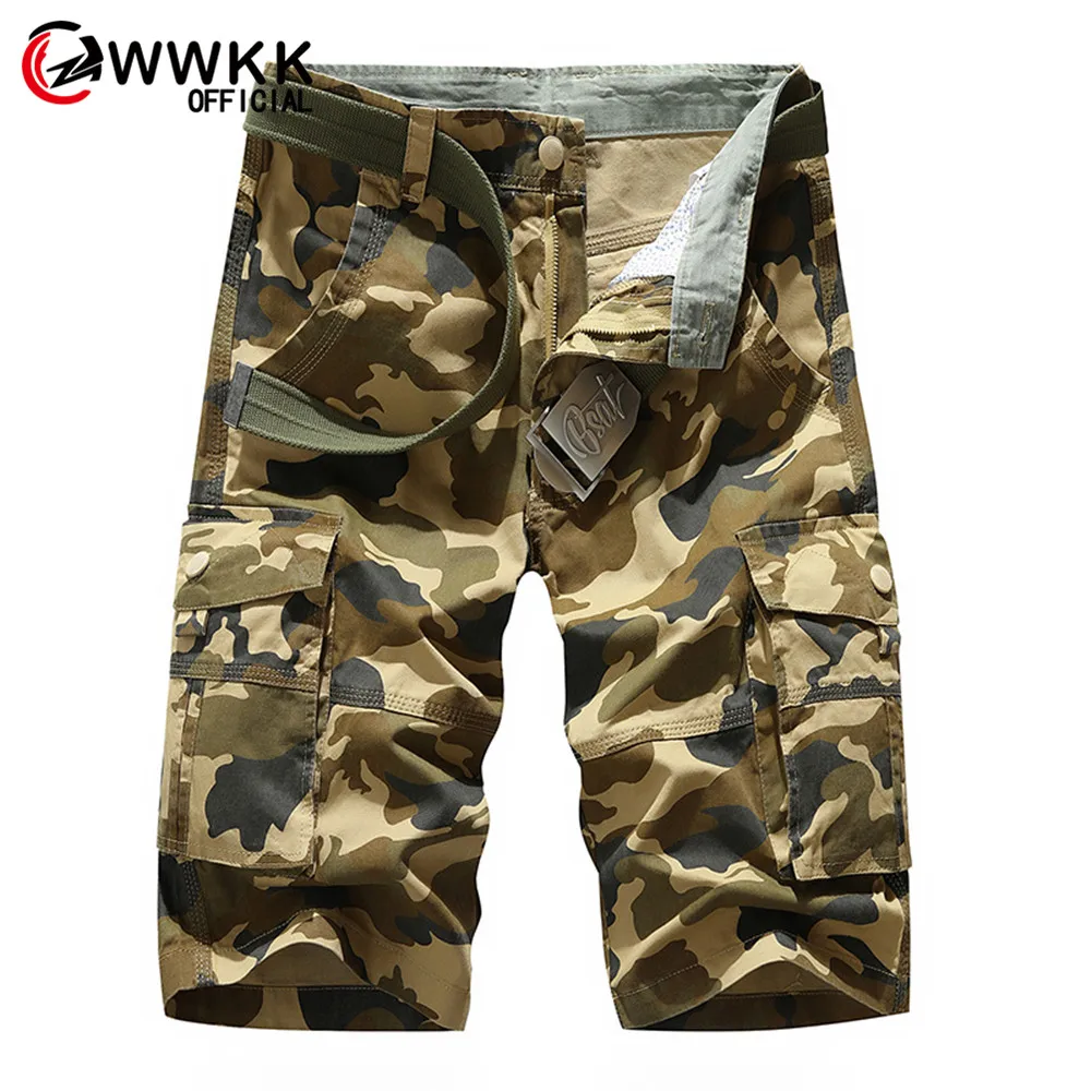 Новые мужские военные Карго короткие брендовые армейские камуфляжные тактические хлопковые свободные рабочие повседневные брюки плюс размер быстросохнущие дышащие шорты
