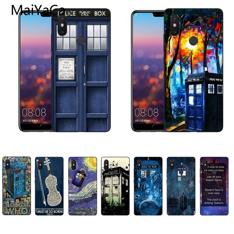 MaiYaCa Doctor Who ретро синие мягкие черные чехлы для Xiaomi Mi8 mi6 max2 max3 4X Redmi 5 Note
