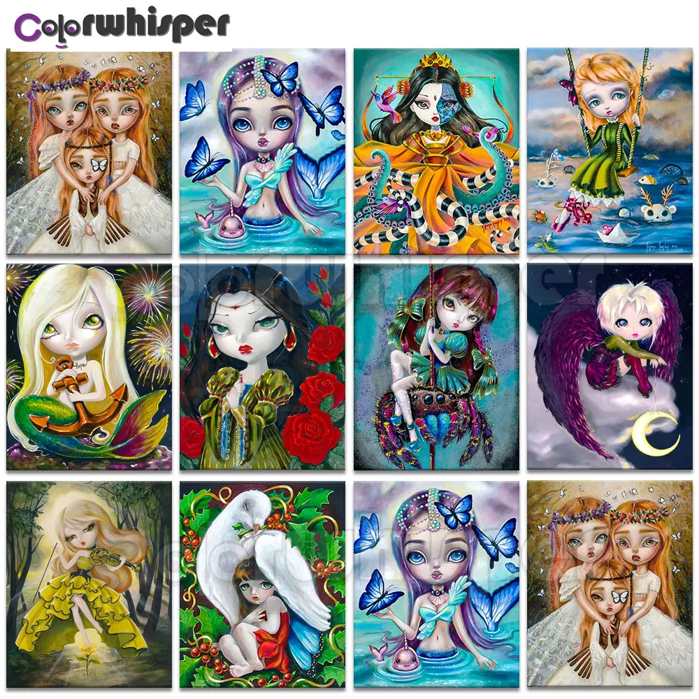 

Diamond Painting Full Square/ Round drill Daimond Painting Fantasy Cartoon Girls Princess Embroidery Picture Cross Stitch 501DP