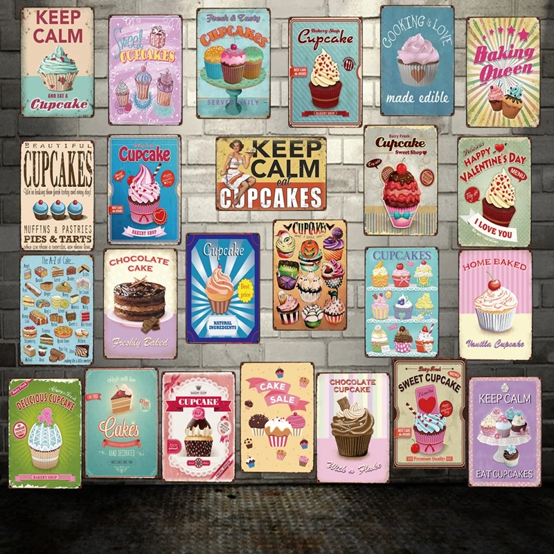 [Mike86] кексы вкусные KEEP CALM металлическая вывеска винтажный домашний Паб Магазин металлическая настенная живопись художественный плакат Искусство 20*30 см FG-507
