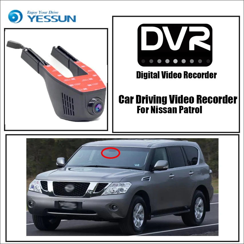 YESSUN for Nissan Patrol Car Driving Video Recorder Wifi DVR Mini Camera Novatek 96658 FHD 1080P Dash Cam Night Vision | Автомобили и