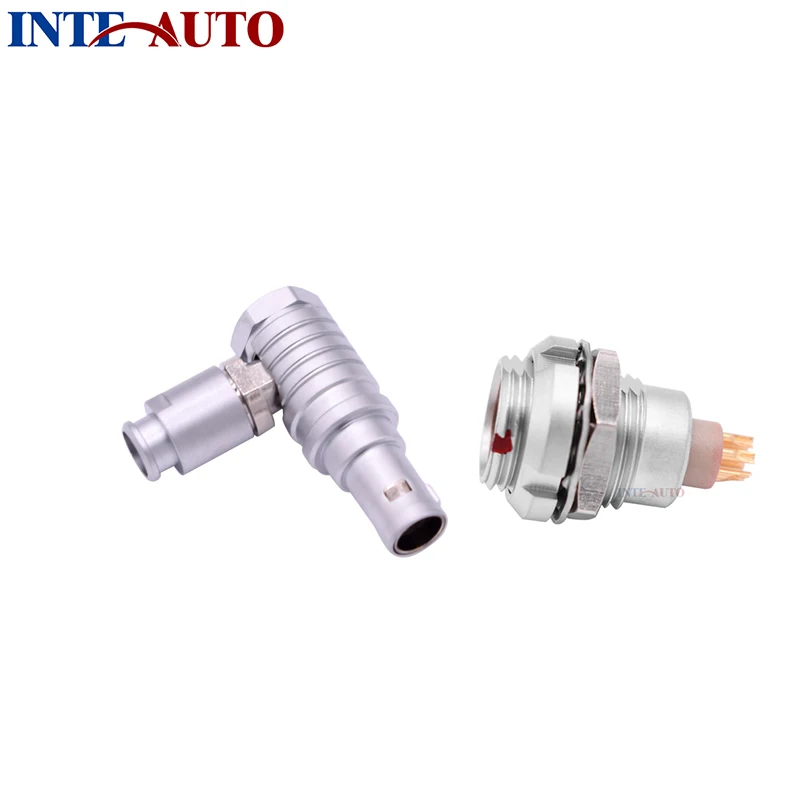 

Multi pin Metal circular push pull connector, Elbow FTHG plug EZCG socket, 2,3,4,5,6,7,9 Solder pins