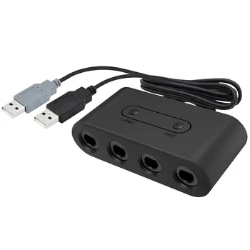 

HIPERDEAL 4 Port USB Gamecube NGC Controller Adapter For Nintendo Switch/Wii U /PC 3in1 19Feb05