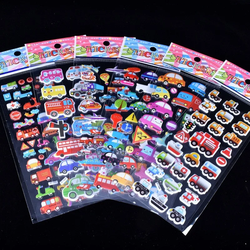 

20Sheets/Lots Wholesale Scrapbooking Bubble Puffy Stickers Kawaii Emoji Reward Kids Toys For Children Factory Direct Sales