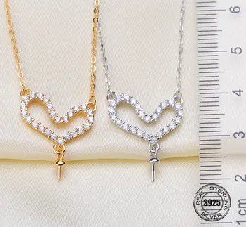 

Necklace Pendant Findings S925 Sterling Silver Necklace Chain Settings Jewelry Parts Fittings Jewelry Making Charm Accessories