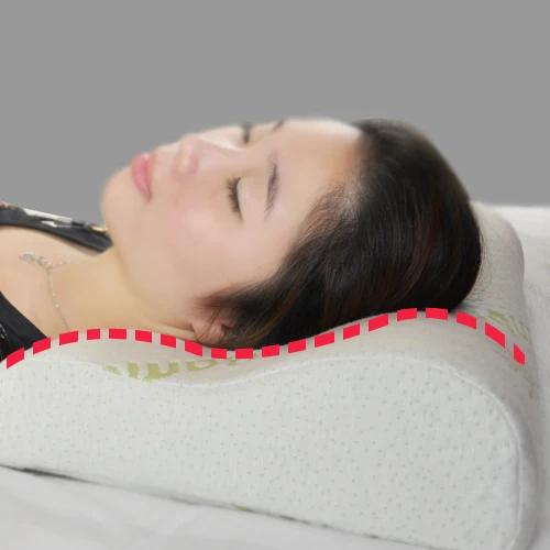

free shipping 100% bamboo fibercover Slow rebound memory foam pillow cervical health care