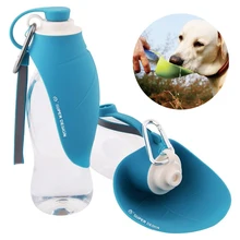 650 мл Спортивная портативная бутылка для воды для собак расширяемая силиконовая дорожная собачья миска для щенка кошки питьевой открытый диспенсер для воды