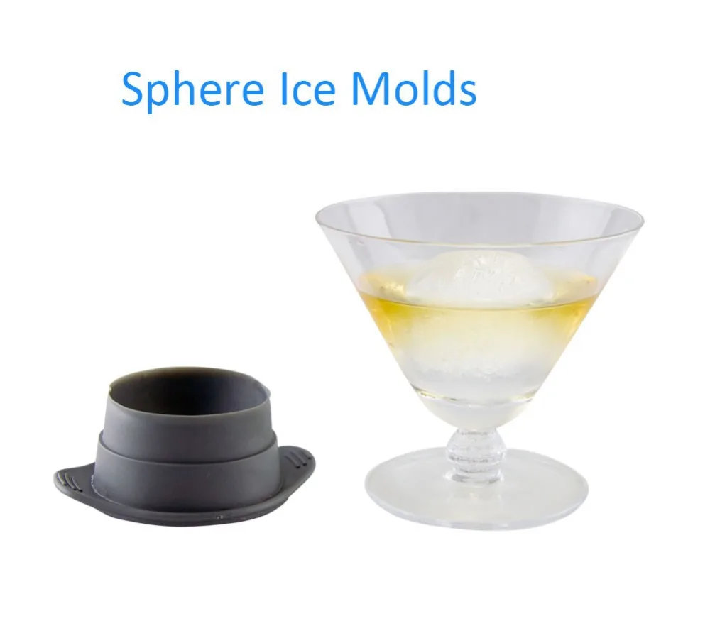 2 шт. Sphere Ice Cube формы для классического коктейли виски напитка Круглый льда
