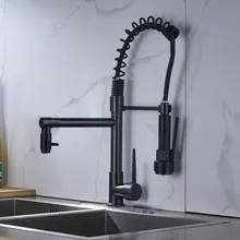 Смеситель для кухни, бронзовый кран с одной ручкой, кран с поворотом на 360 градусов, кухонный кран для раковины