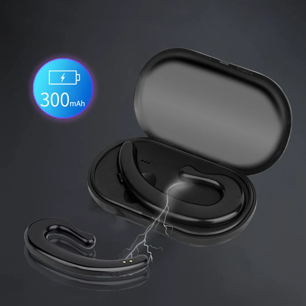 

New Bone Conduction Hanging Earphone Mini Portable Charging Bin Wireless Bluetooth Headset Sport Waterproof Headphone for Iphone