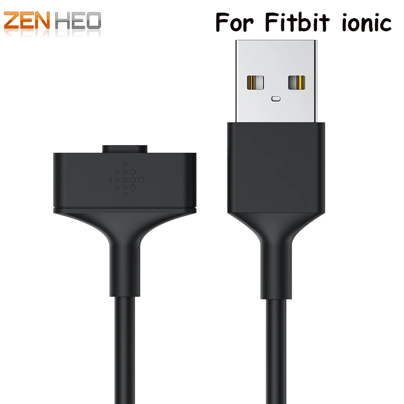 Черный, зарядное устройство usb кабель для зарядки данных для Fitbit Ionic зарядный usb-кабель(3 фута), Сменное зарядное устройство usb-кабель для зарядки