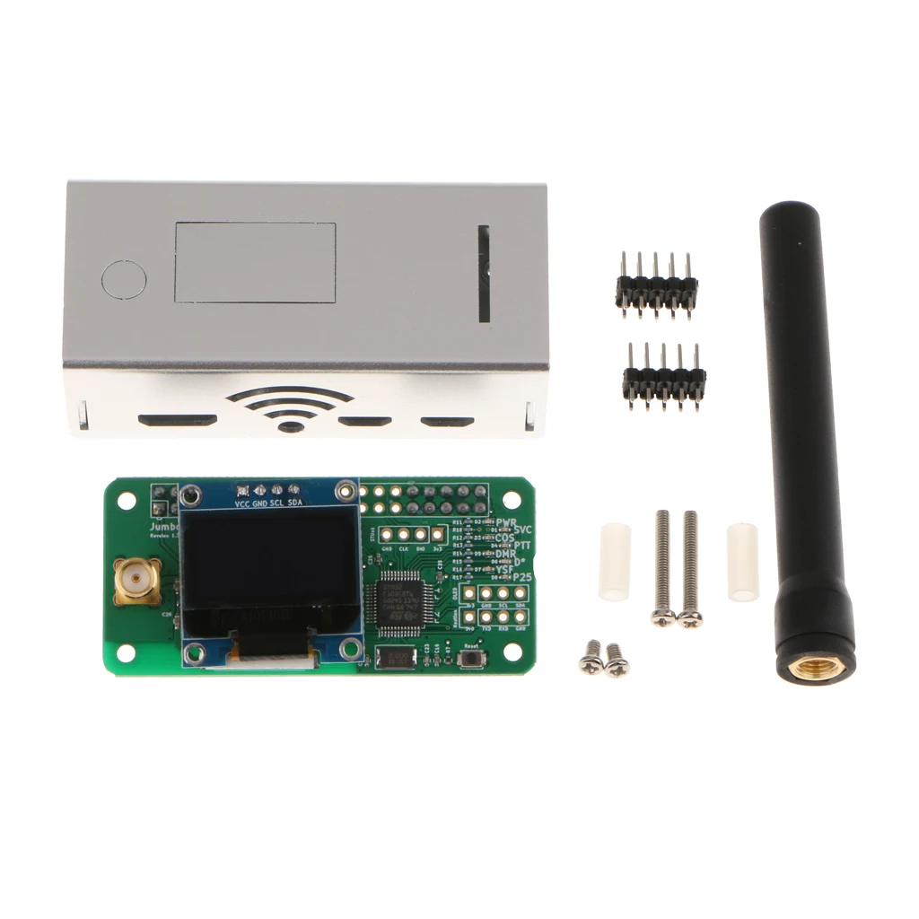 

Antenna + Case + OLED + MMDVM Hotspot Support P25 DMR YSF for Raspberry pi