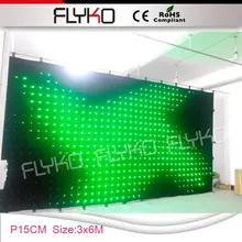 Guangzhou RGB Освещение движущаяся сцена СВЕТОДИОДНЫЙ занавес мягкий светодиодный дисплей 3х6 м