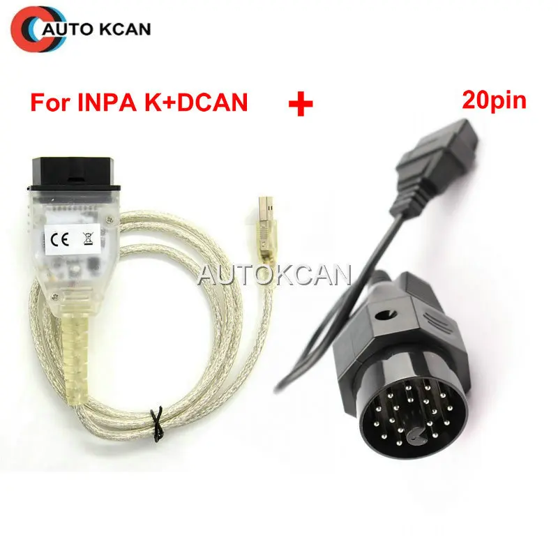

OBD2 to OBD1 adapter 20 pin Connector INPA k dcan 20pin for e46 e39 e90 e60 f30 e36 X6 X5 Z3 OBD2 16 Pin Car Diagnostic Cable
