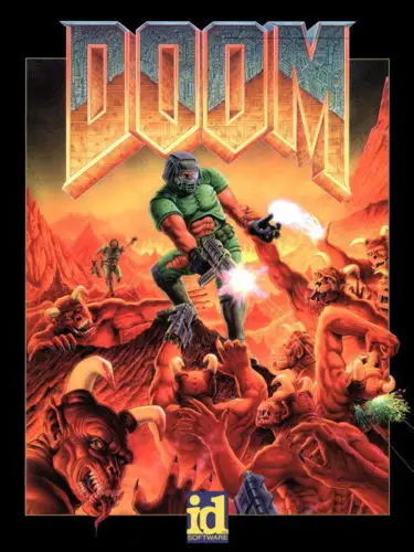Q2468 Плакаты и принты DOOM оригинальный ретро видео игры огромный 24X36 номер