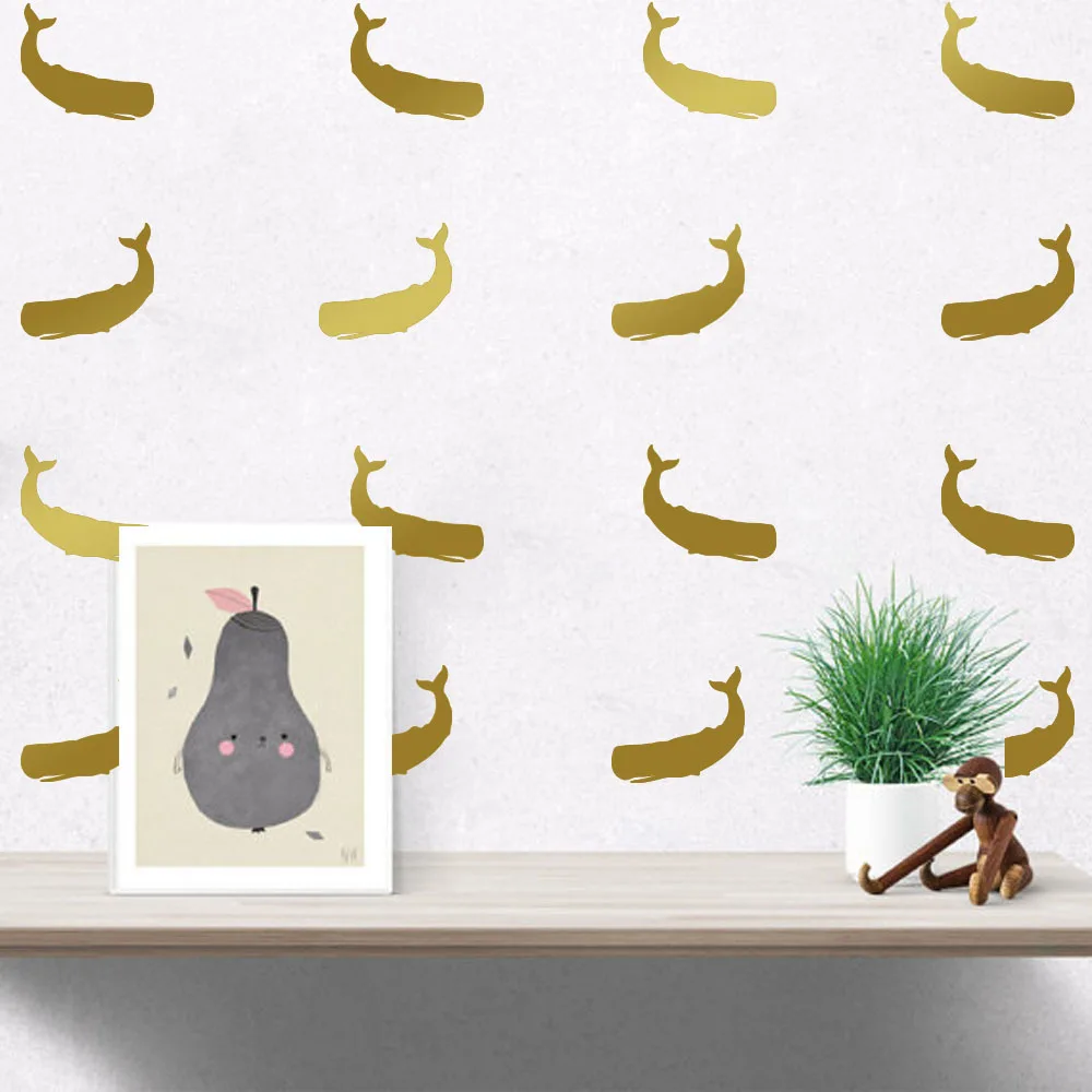 Hot sale Creative DIY Whale Wall Stickers for kids rooms bedroom wall sticker font b Home
